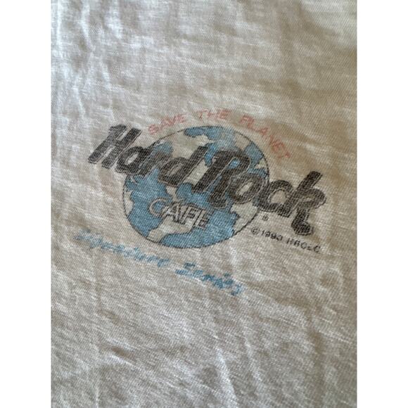 VTG 90 Peter Max Traveling Hard Rock Cafe NY USA Made Single Stitched XL White - Picture 4 of 9